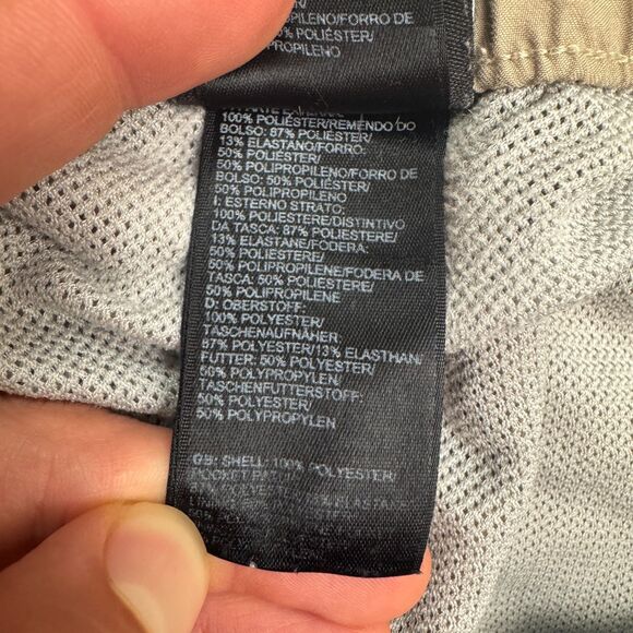 The North Face Class V Belted Cargo Shorts Mens Large Khaki Brown Outdoor Hike - Picture 12 of 16